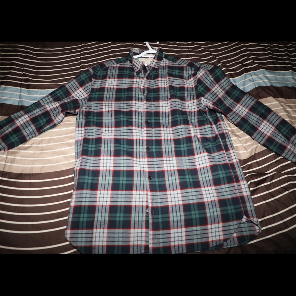 HM cotton plaid shirt